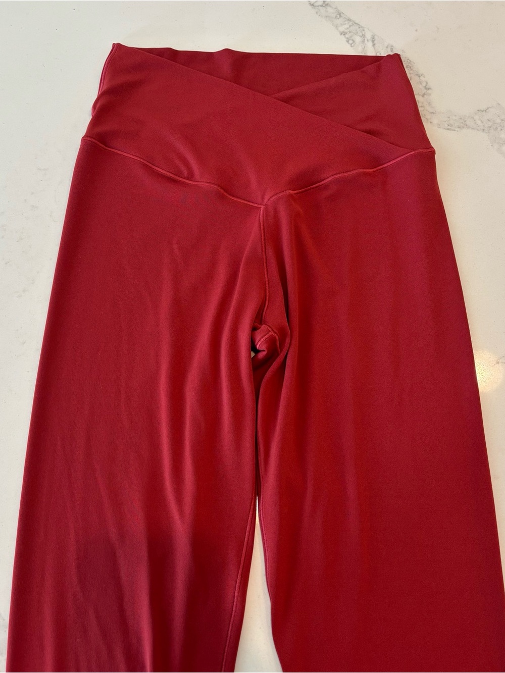 Aerie Offline Crossover Yoga Leggings Burgundy Size Medium